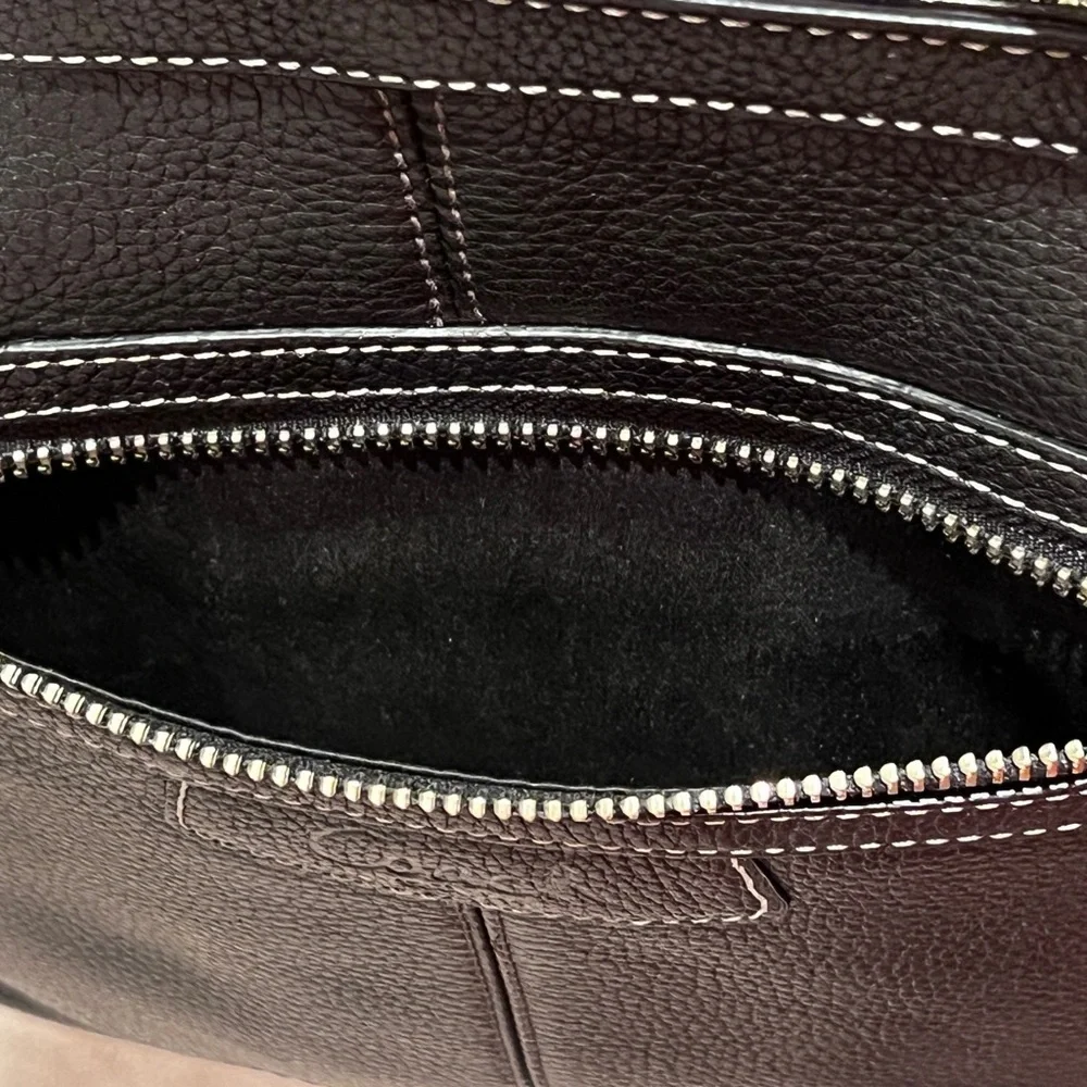 Coach Soft Black Leather Shoulder Bag